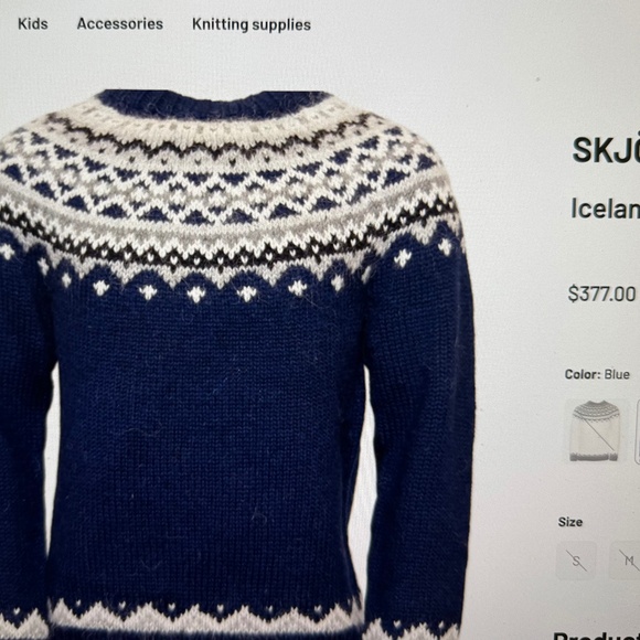 Icewear SKJÖLDUR,NEW TAGs,100% HAND KNITTED Wool Icelandic Sweater, Sz M,RT $377 - Picture 7 of 15